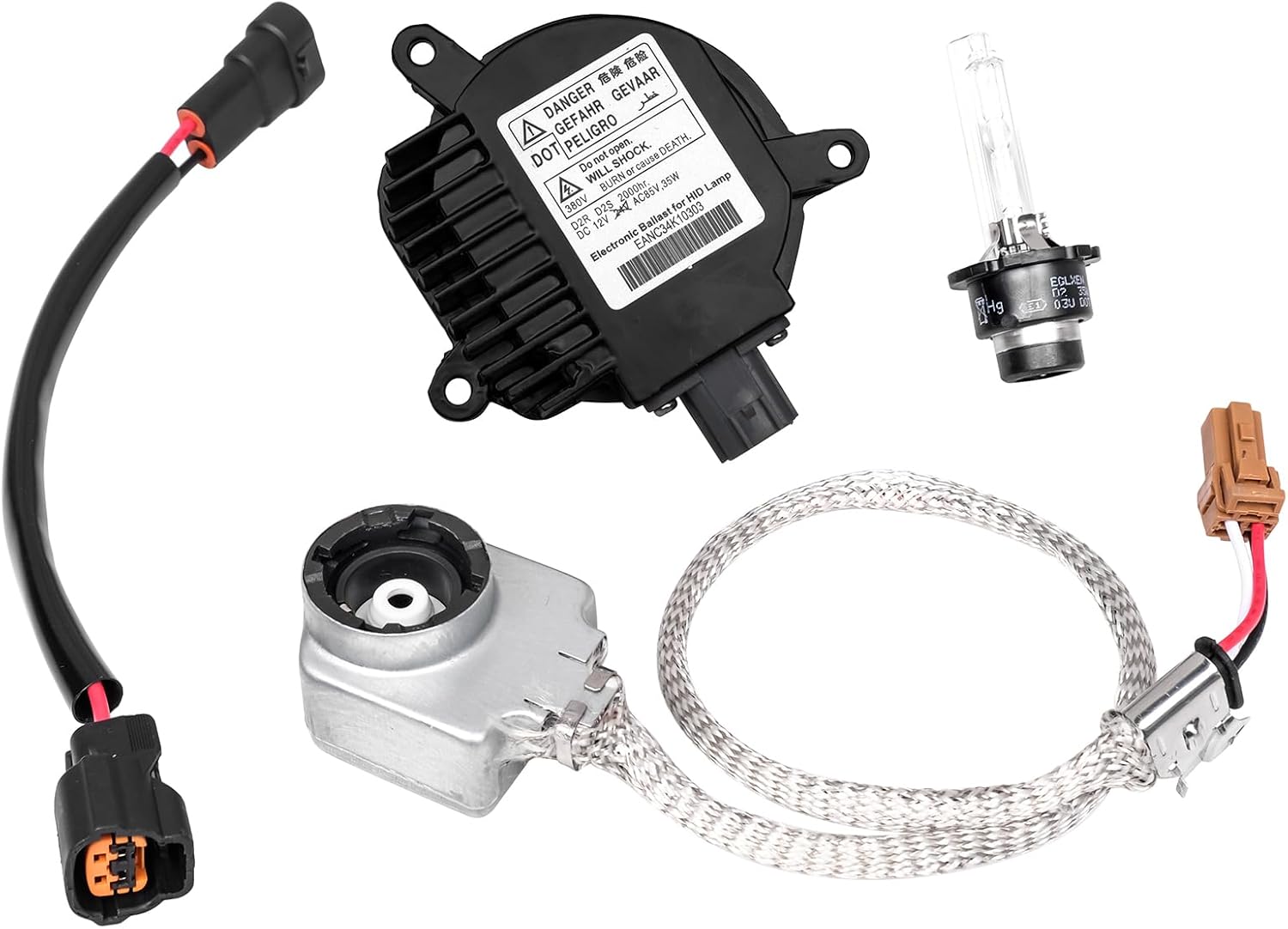 Xenon HID Headlight Ballast Fit for Nissan Altima Maxima Murano Quest Rogue 350Z 370Z GT-R, for Infiniti EX35 FX35 QX70 G35 Q60 M35, Control Unit with Igniter & D2S Bulb Replace 28474-8991A, Pair