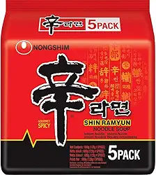 Kit Macarrão Oriental Lamen Shin Ramyun Carne e Legumes Nongshim 110g - 5 Pacotes