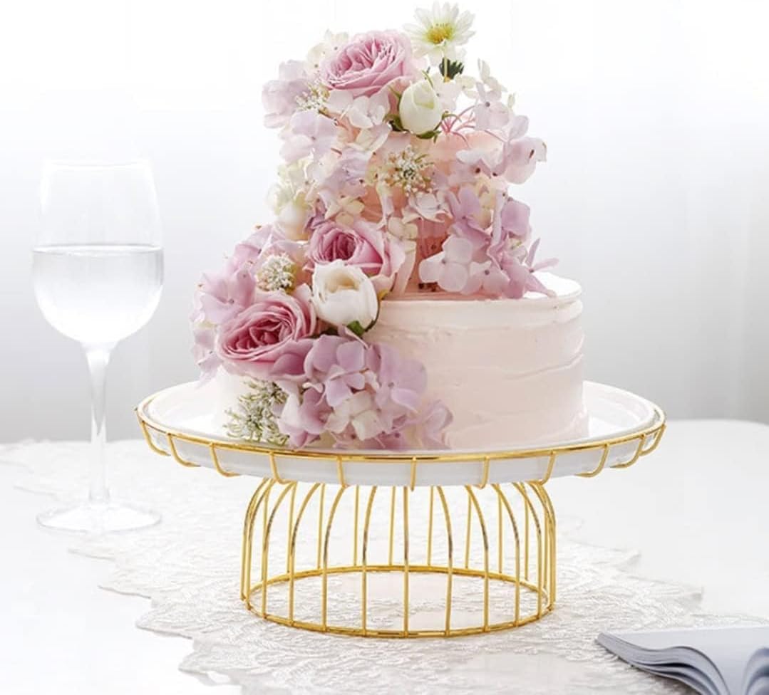 Buy Anushka Metals Non Revolving Cake Stand 11 Inch Diameter (Top ...