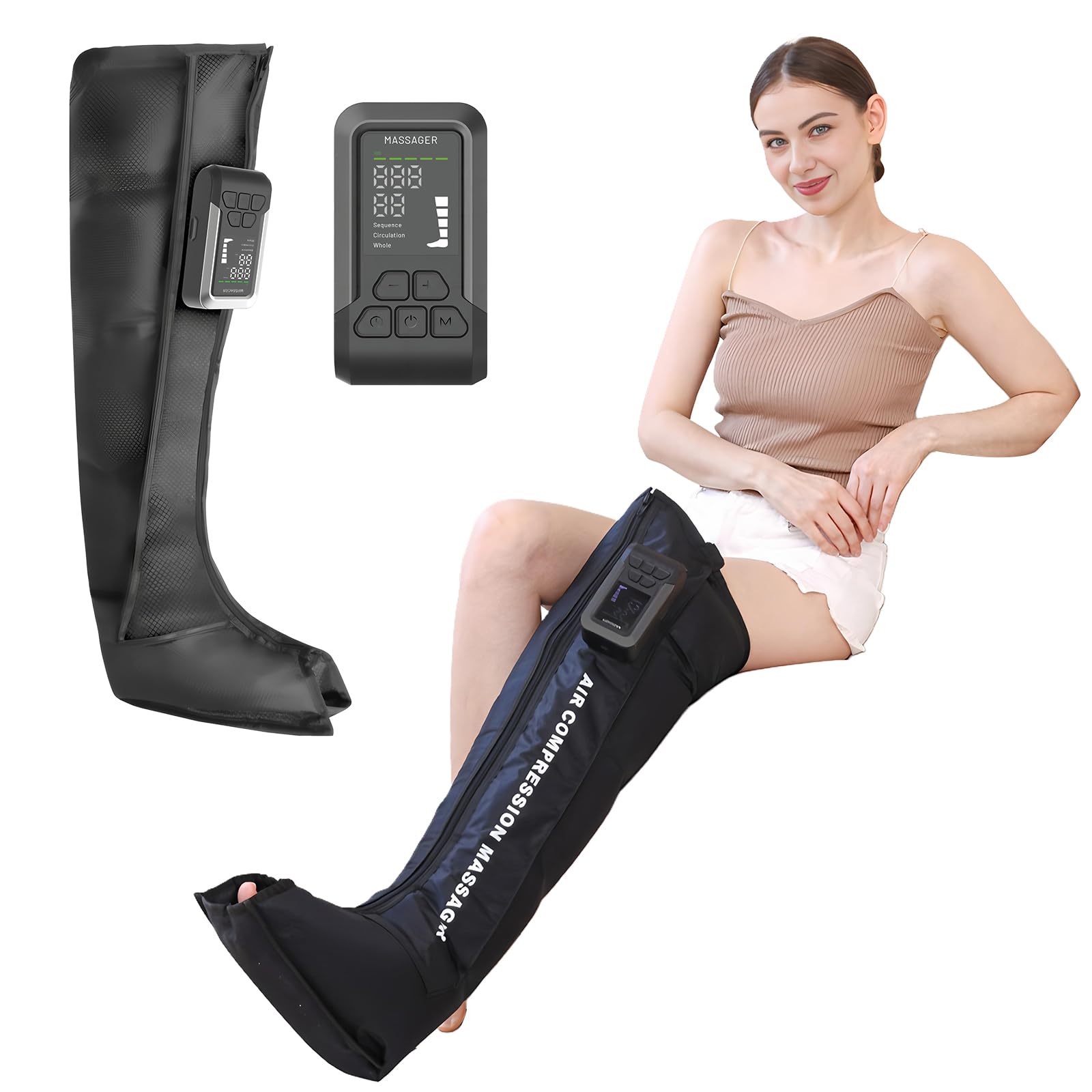 BeSokar mono Stivale di recupero senza fili, a compressione singola, per rigenerazione muscolare e circolazione sanguigna, terapia ad onde di pressione (sport/rigenerazione/drenaggio linfatico