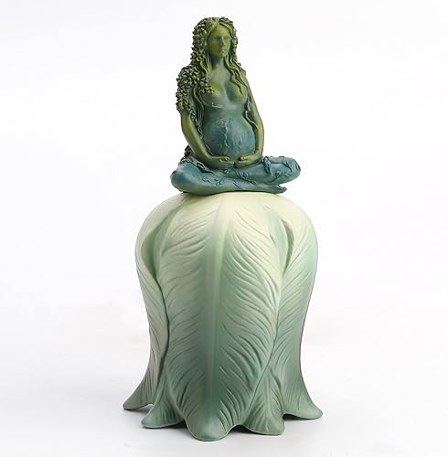 Miniatura 2 de Veronese Design 5 1/2 "Madre Tierra Embarazada Gaia Sentada Flor Campana