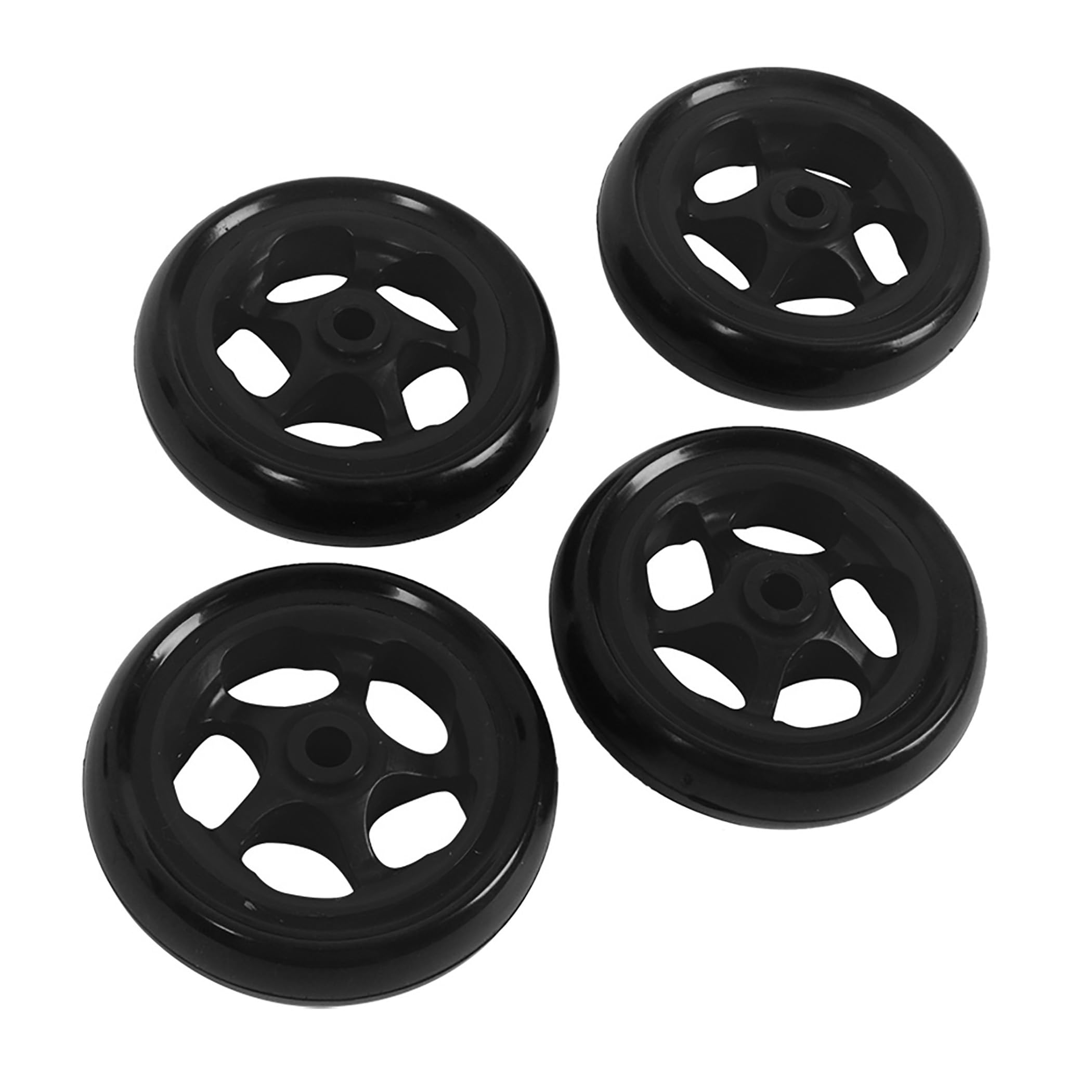 MOTO4U Lot de 4 roues de rechange pour moto - Support de levage avant et arrière - Triple arbre - Support de bras oscillant unilatéral - 4 pneus - Noir