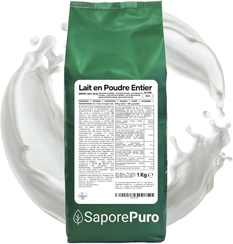 Saporepuro Lait en poudre entier 1 kg - 26% de matières g…