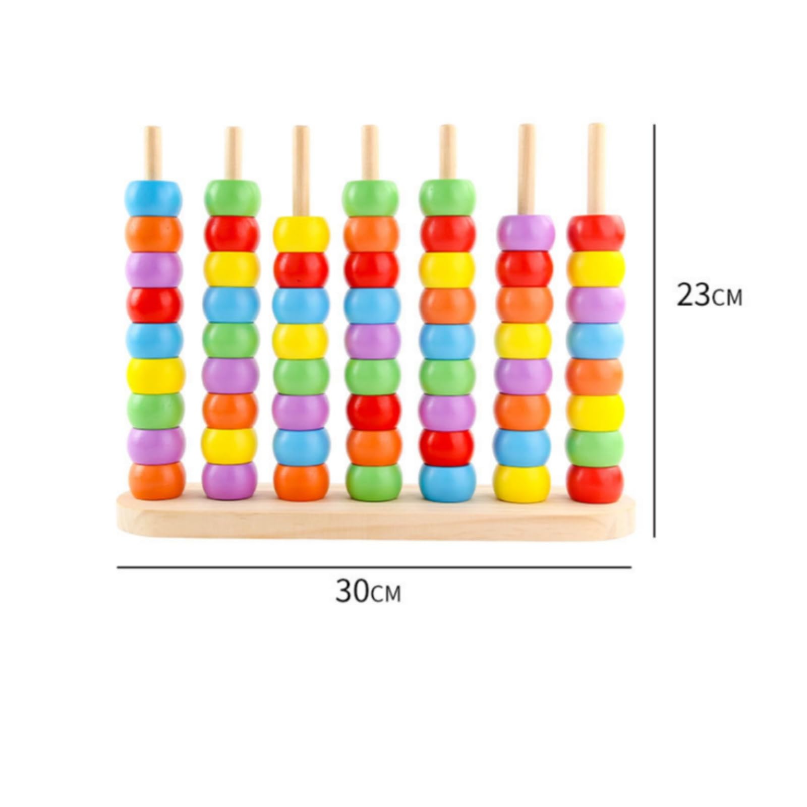 Boulier en Bois Mathématique Boulier avec Tiges Coloré pour Enfants, Bébés, Maison, Maternelle