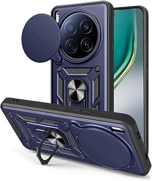CONSTRAIN - Tecno ile uyumlu Camon 40 Premier 5G K l f Kamera Korumal  S rg l  Y z kl  Armor Military Tank K zakl  Kapak - Lacivert