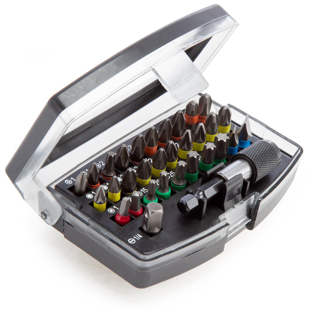 XTrade 32 Piece Screwdriver Bit & Magnetic Holder Set with Pozi, Phillips, Torx, Hex, Slot & Square Bits, X0900016