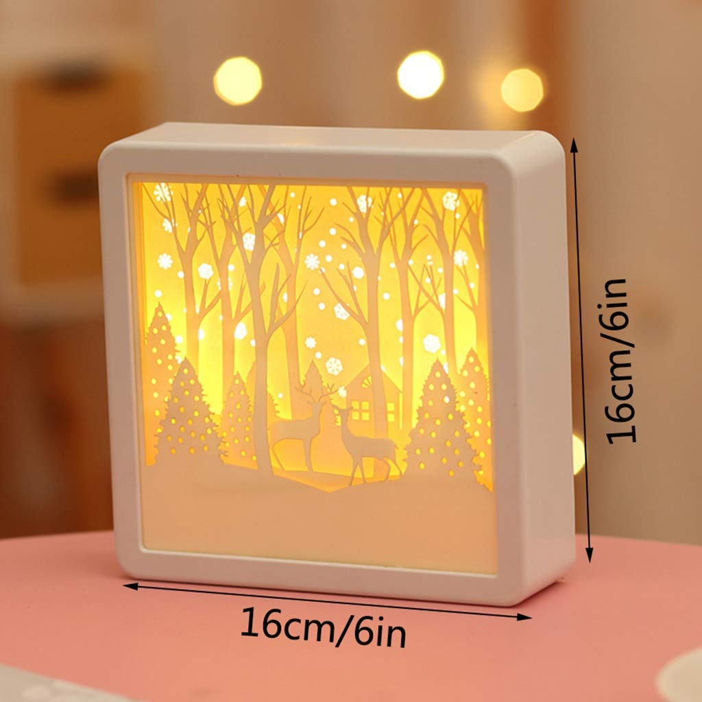 Amazon.com: QFFL Creative 3D Paper Carving Lamp, LED Desktop