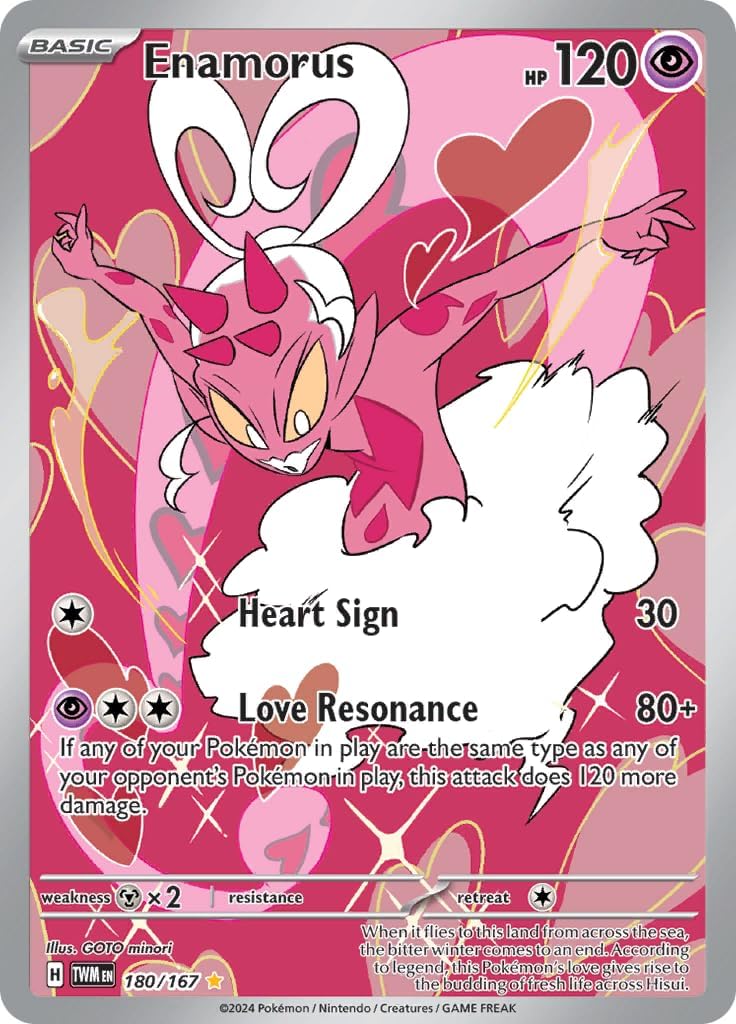 Pokemon – Enamorus 180/167 – Twilight Masquerade – Illustration Rare – Full Art – Alternate