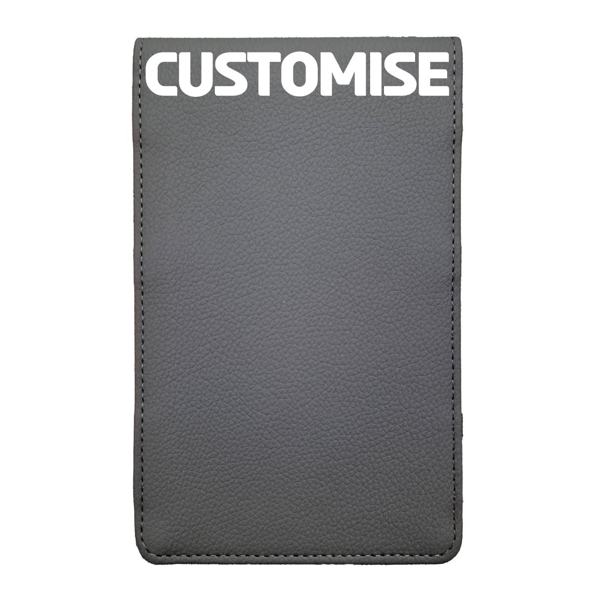 Ace Customs Personalised Golf Scorecard Holder & Yardage Book (Grey)