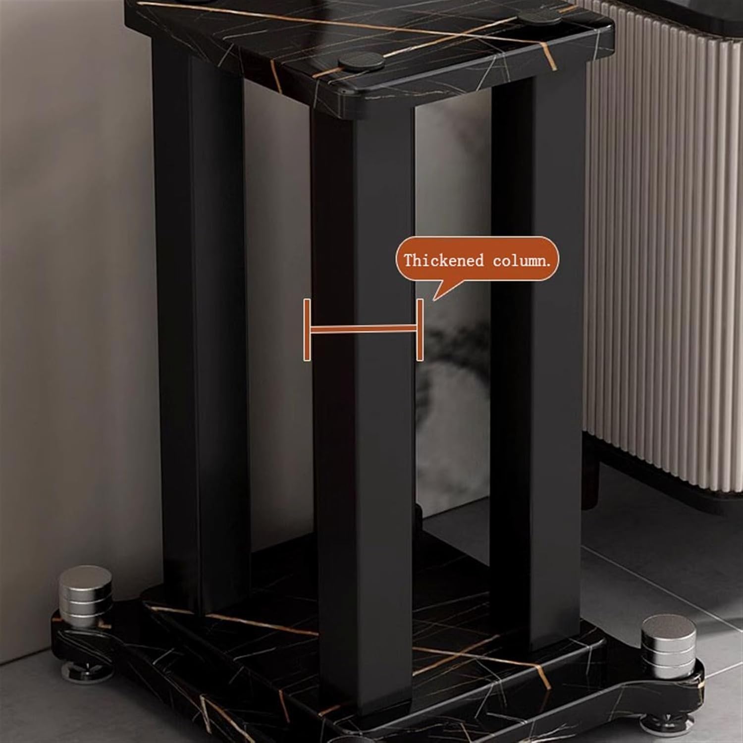 GLigeT Monitor Speaker Stands Speaker Stand Audio Bracket 6.5-inch 8-inch 10-inch 12-inch Home Theater Studio Metal Wood Shock Absorbing Nail Studio Monitor Stand(30 * 35 * 80)