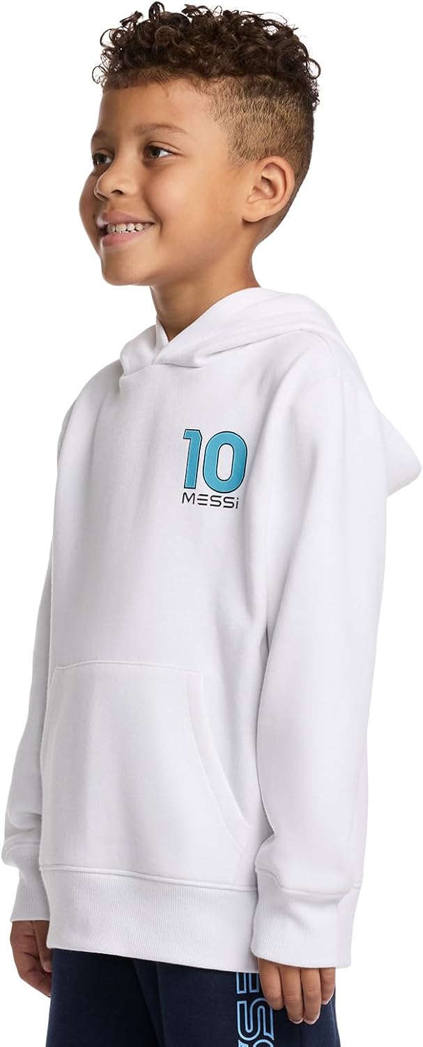 Messi boys Long Sleeve, Standard Fit Hoodie Sweatshirt, Comfortable Fleece - Image 3