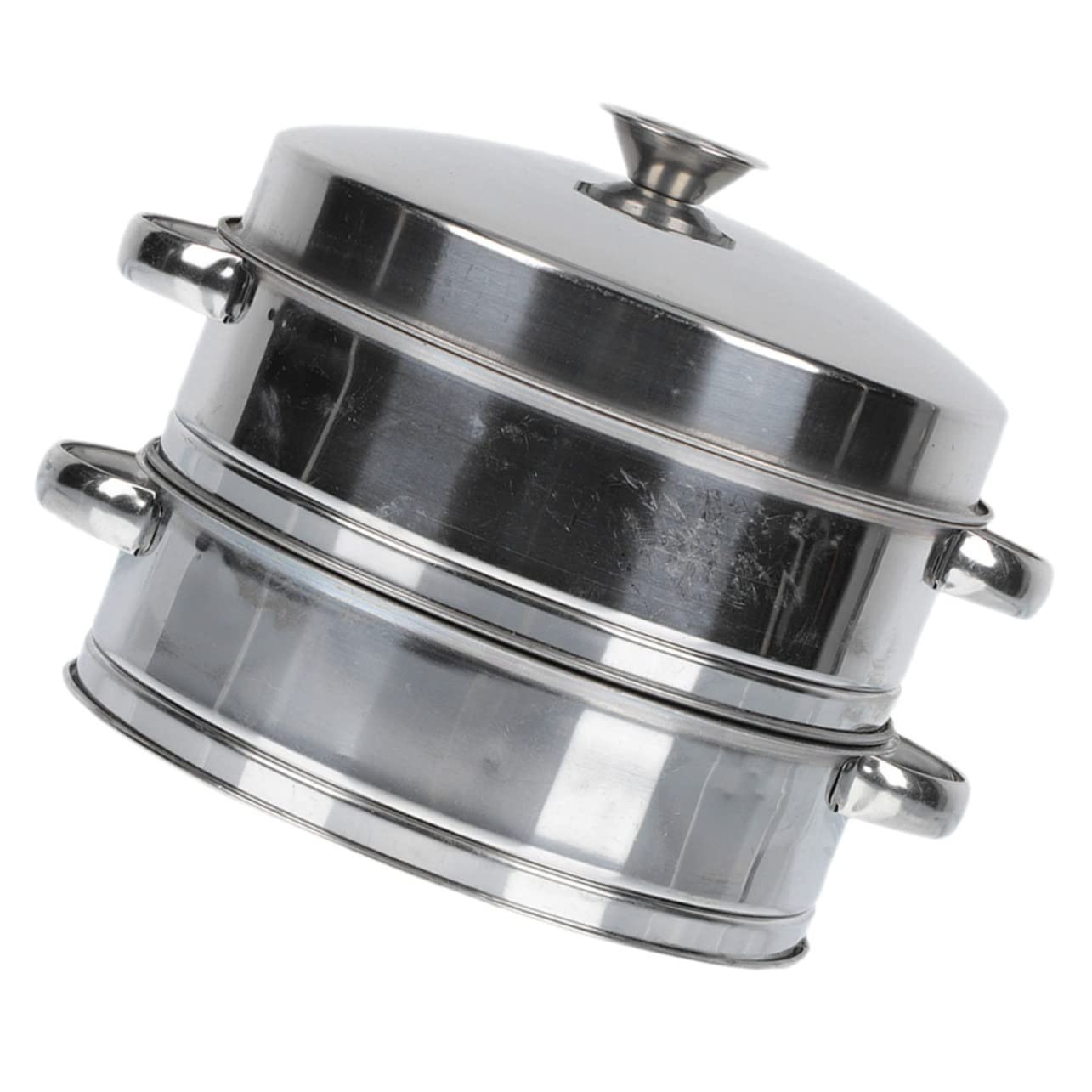 UKCOCO Vaporera De Acero Inoxidable De Vaporera Con Tapa Para Cocinar Al Vapor De Alimentos Para Cocinar Bollos Pescado y Verduras La Cocina