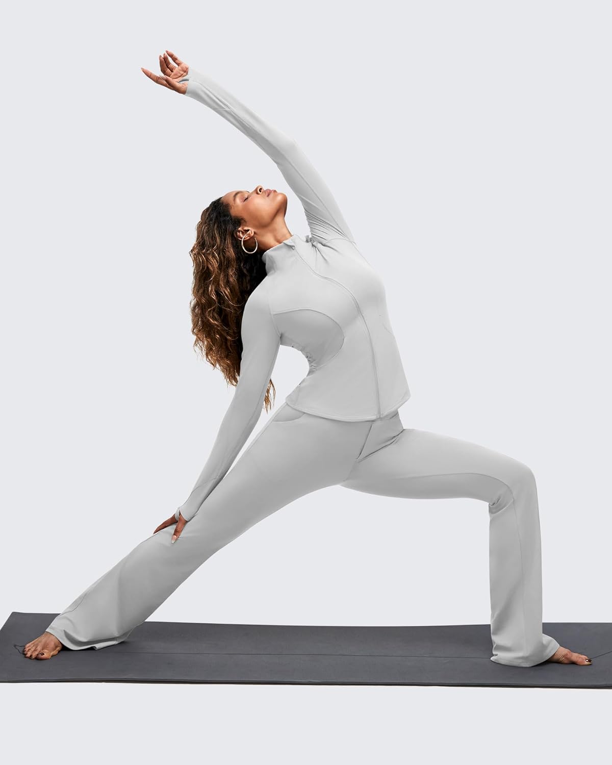 G4Free BareFeel Women's Workout Jacket Full Zip Up Slim Hip Length Yoga Athletic Tops with Thumb Holes - Image 6