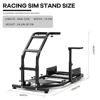 Anman Adjustable Racing Wheel Stand Fit for Logitech G27 G29 G920 G923, for Fanatec, for Thrustmaster T500RS T300RS,Racing Simulator Mount, Not Include Seat,Wheel,Shifter & Pedals