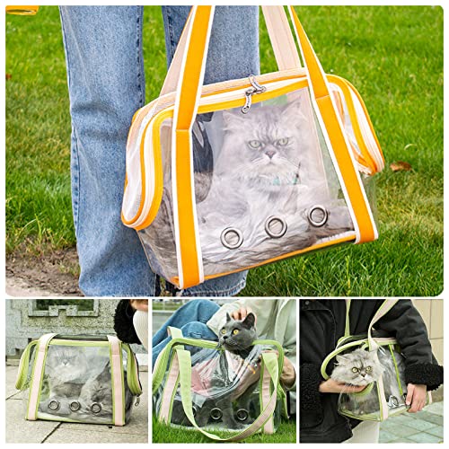 Moniss Bolsas transparentes para transporte de animais de estimação para gatos com sacos de malha de