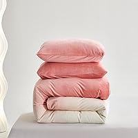 Vista 67 de Luxlovery - Juego de edredón azul neblina, tamaño matrimonial, minimalista, azul polvoriento, edredones de algodón suaves y transpirables, azul