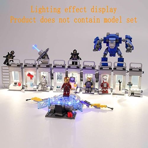 Miniatura 4 de LED Light Kit for Iron Man Hall of Armor Compatible with Lego 76125 Building Blocks Model (Model Set Not Included)