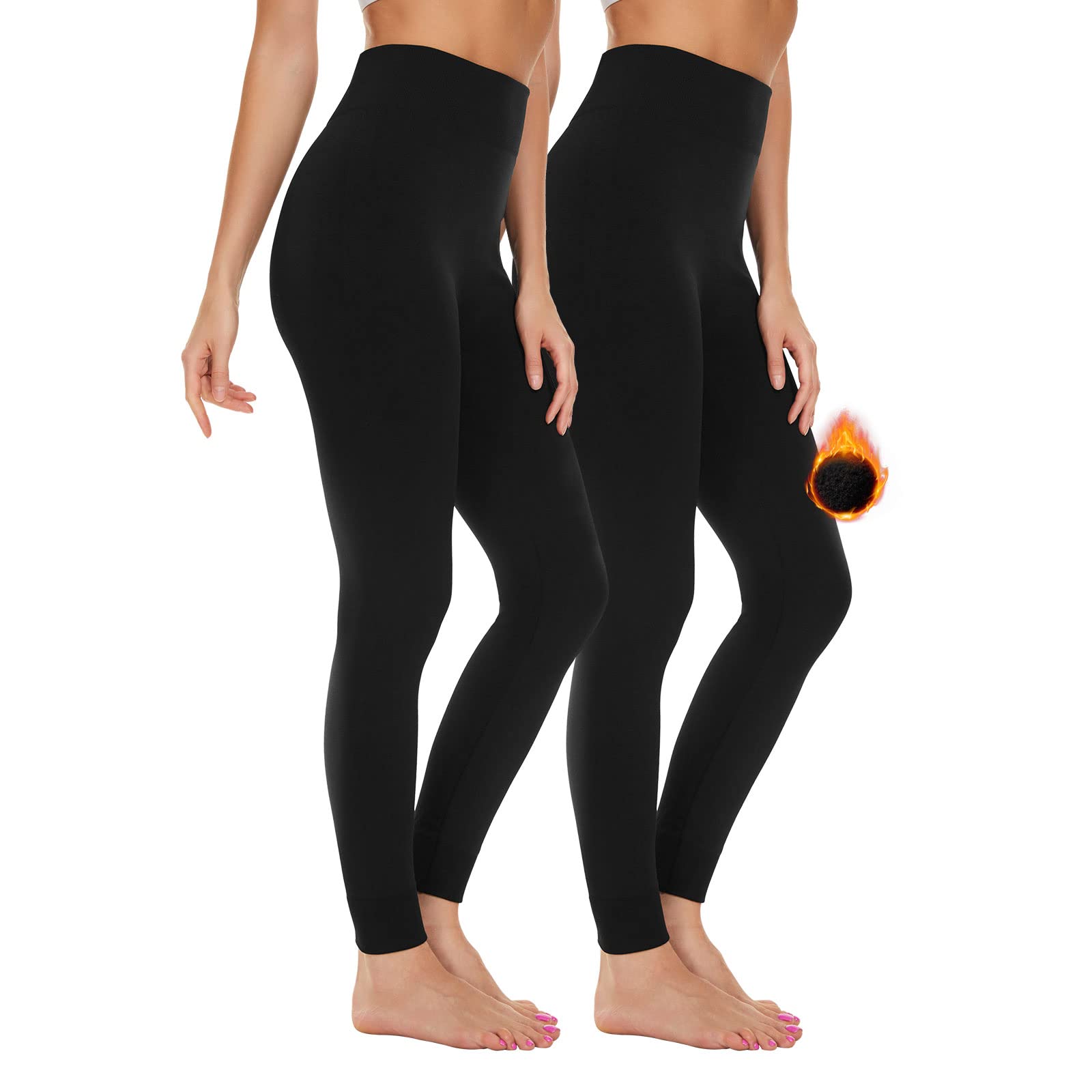 SIMIYA Thermo Leggings Damen GefüTtert - High Waist Thermohose Damen Bequeme Winter Thermoleggins Weich und Atmungsaktiv Lange Unterhose für Damen