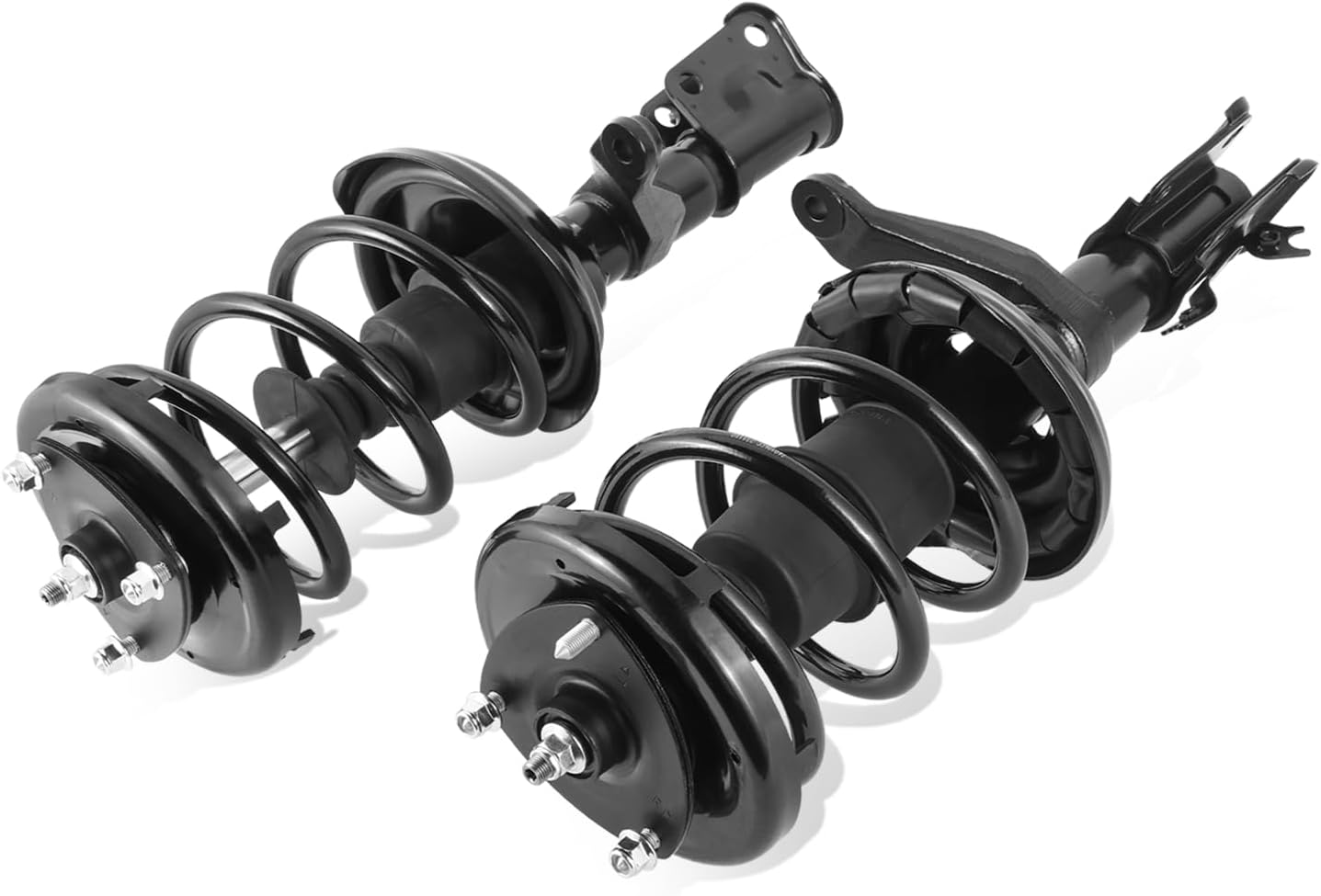 AutoDynasty Front Strut Shock Assemblies with Coil Springs for Honda CR-V 2002-2006 - Complete Left/Right Pair, Matte Black Powdercoat