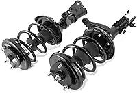 AutoDynasty Front Strut Shock Assemblies with Coil Springs for Honda CR-V 2002-2006 - Complete Left/Right Pair, Matte Black Powdercoat