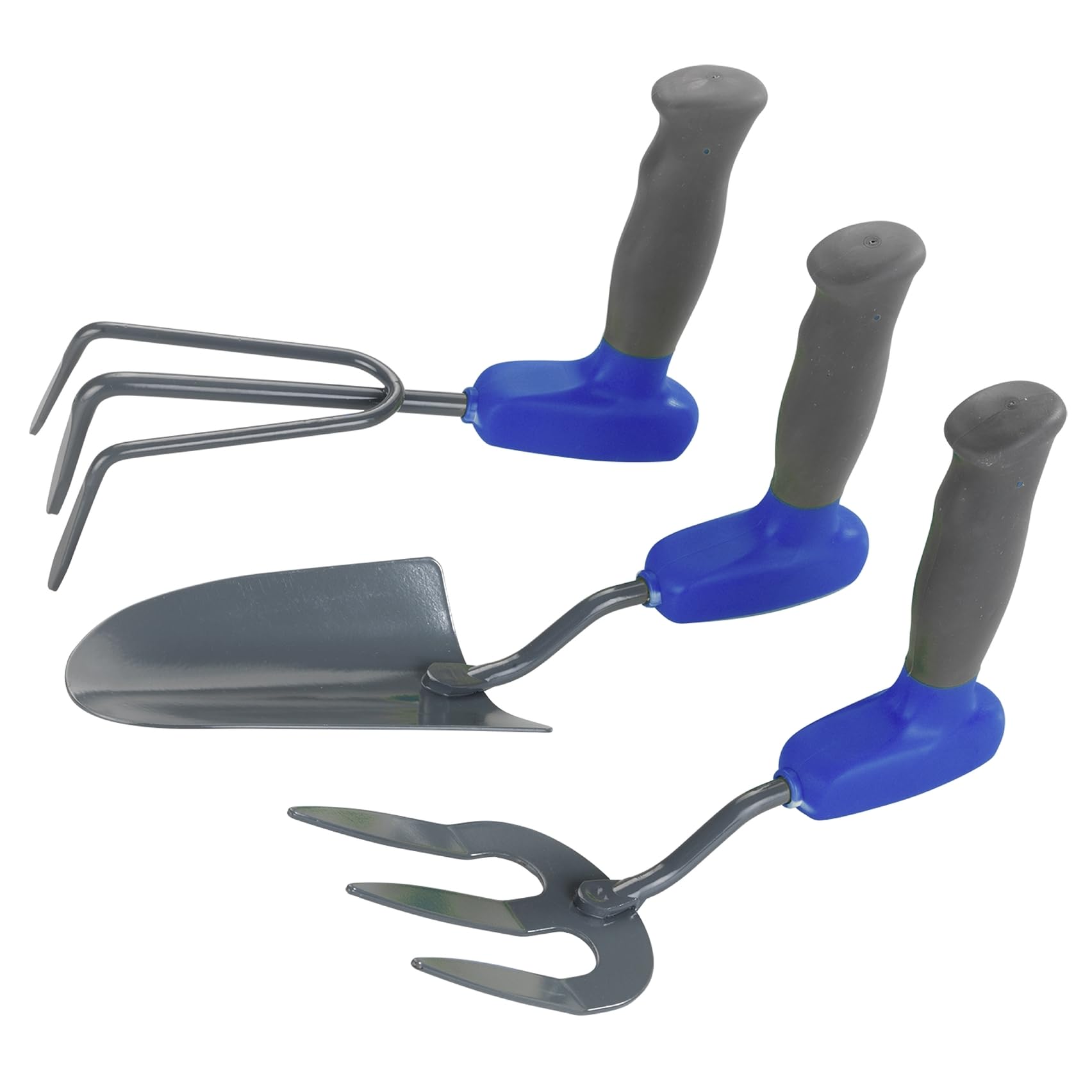 Maximex Set ergonomico da giardino, 3 pezzi, per proteggere le articolazioni, paletta da giardino, rastrello e diserbante