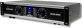 MUSYSIC Aluminum 2 Channel Power Amplifier Distortion Free And Clear Sound - Professional 2U Chassis Rack Mount Amplifiers...