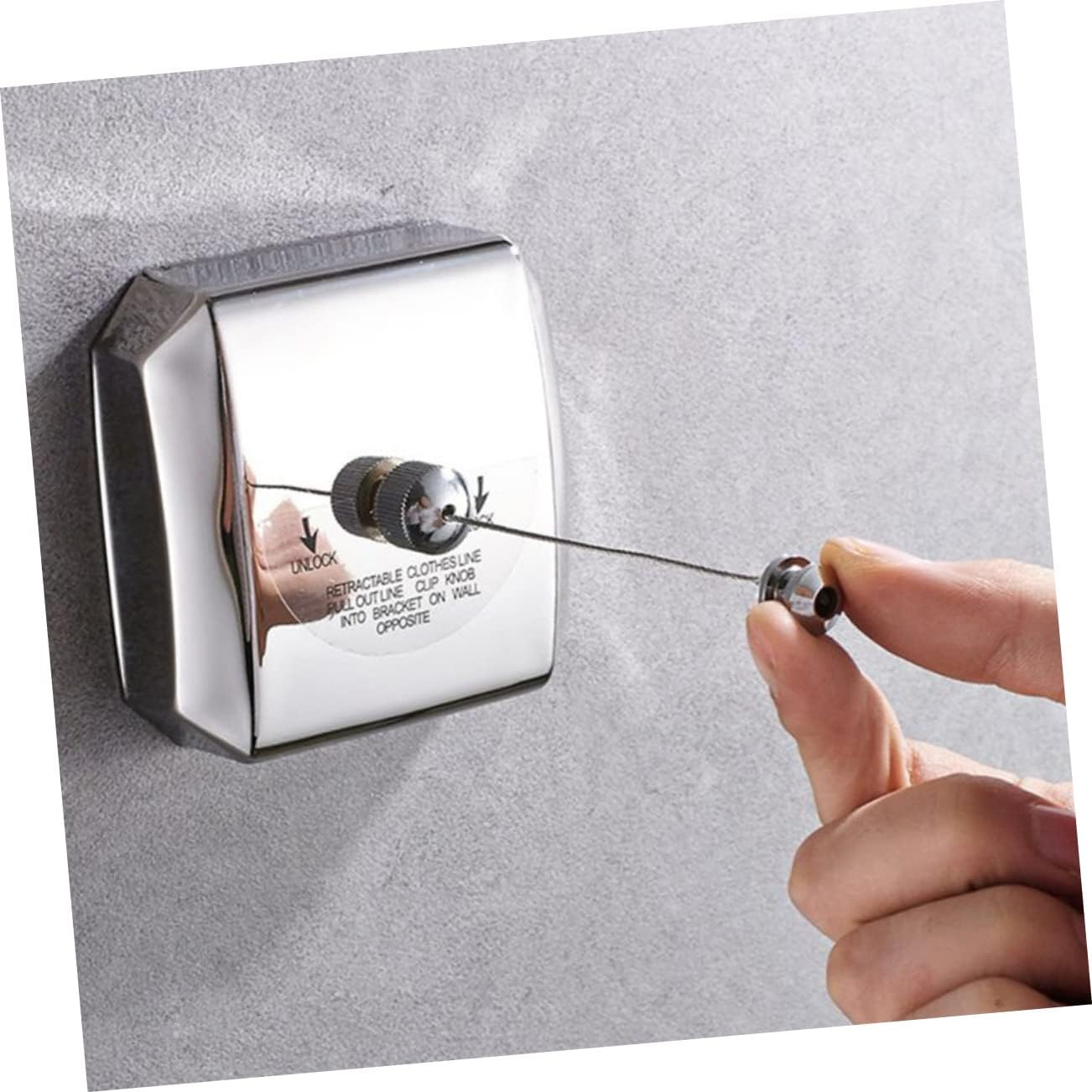 Retractable Clothesline Portable Telescopic Clothes Hanging Rope for Use Space-Saving Design for Hotels and Laundry Rooms