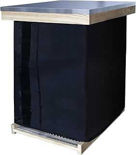 Winter Bee Hive Wrap for 8 and 10 Frame Beehives,Adjustable Waterproof Windproof 600D Oxford Cloth Insulated Cover Beehive Insulation Wrap for 2 Deep Hives with 1 Medium Hive Box (76.5"×16.9")