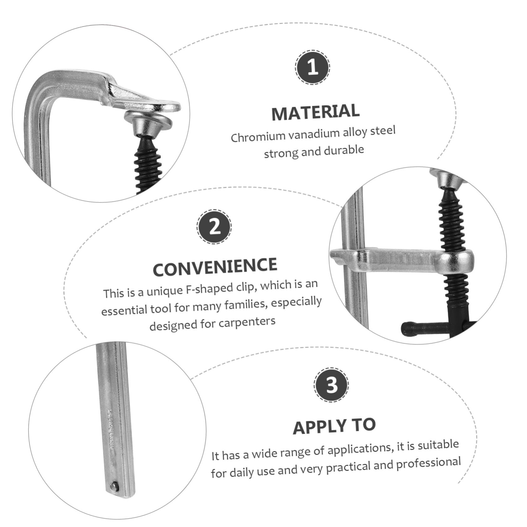 Pince Rapide pour Menuiserie Clip de Fixation Ergonomique Antidérapant Serre-joint Robuste pour Atelier Maintien Sécurisé