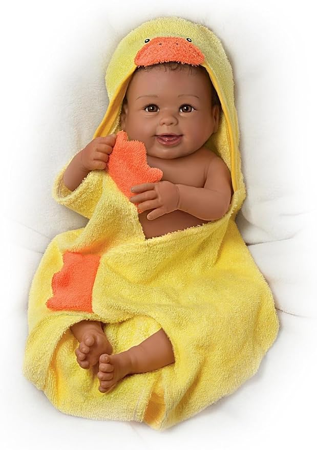 Bebé muñeca Rub-A-Dub-Dub Layla con toalla patito miniatura 6