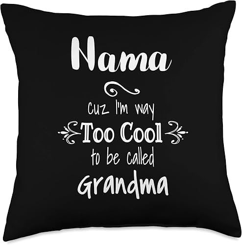 Unique Christmas Birthday Mother's Day Gifts Shop Too Cool Nama Special Grandma - Almohada de 18 x 18 pulgadas, multicolor