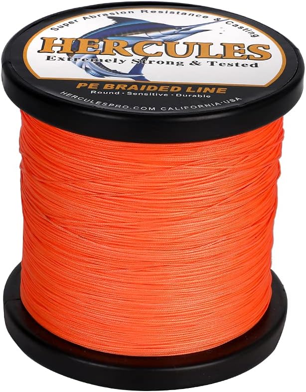 HERCULES Braided Fishing Line 12 Strands, 100-2000m 109-2196 Yards Braid Fish Line, 10lbs-420lbs Test PE Lines for Saltwater Freshwater