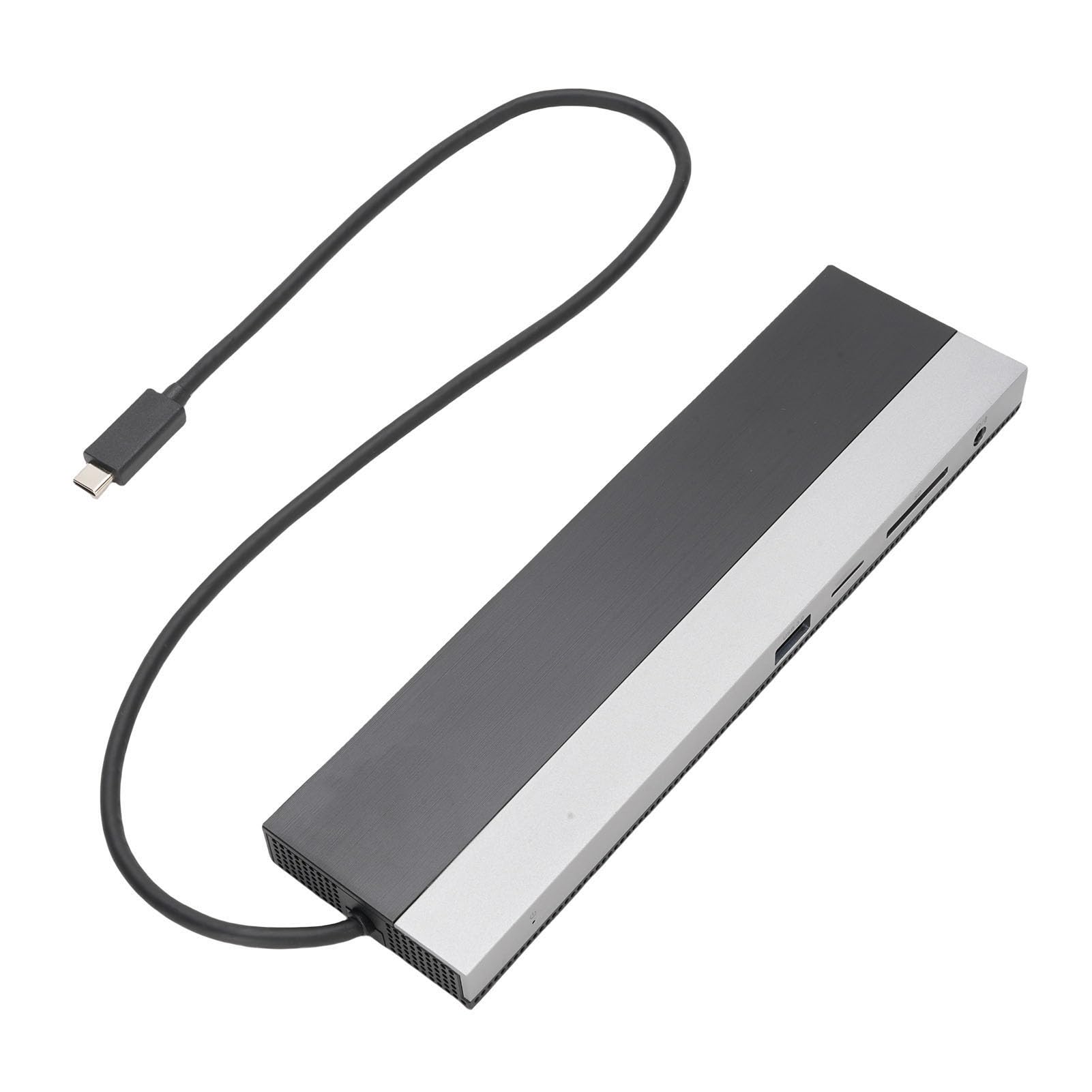 Cuifati Docking Station USB C 12 in 1 per Laptop, Adattatore Multiporta Hub Tipo C con, DisplayPort, VGA, USB 3.0 2.0, RJ45 Gigabit Ethernet, Lettore di Schede di Memoria, Lega di Alluminio