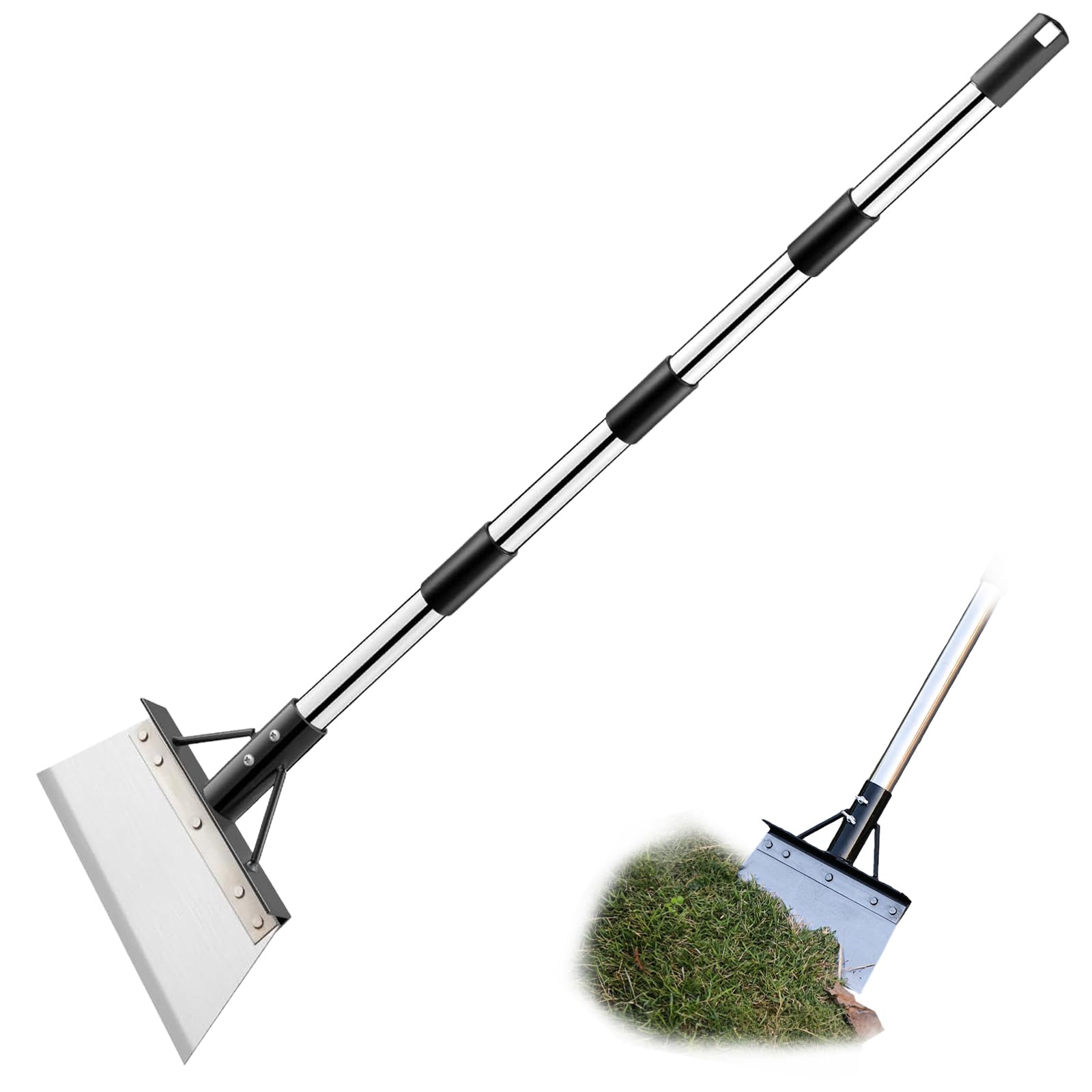 Grattoir à mousse de terrasse 27cm et sa grande pelle de 1,5m