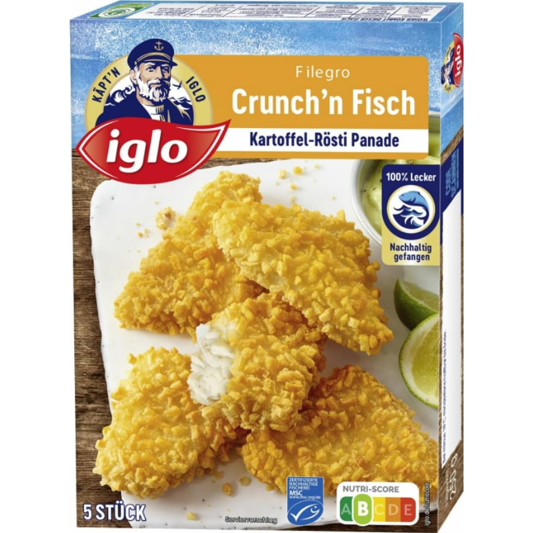 Iglo Filegro Crunch'n Fish 250g x 5 Stück
