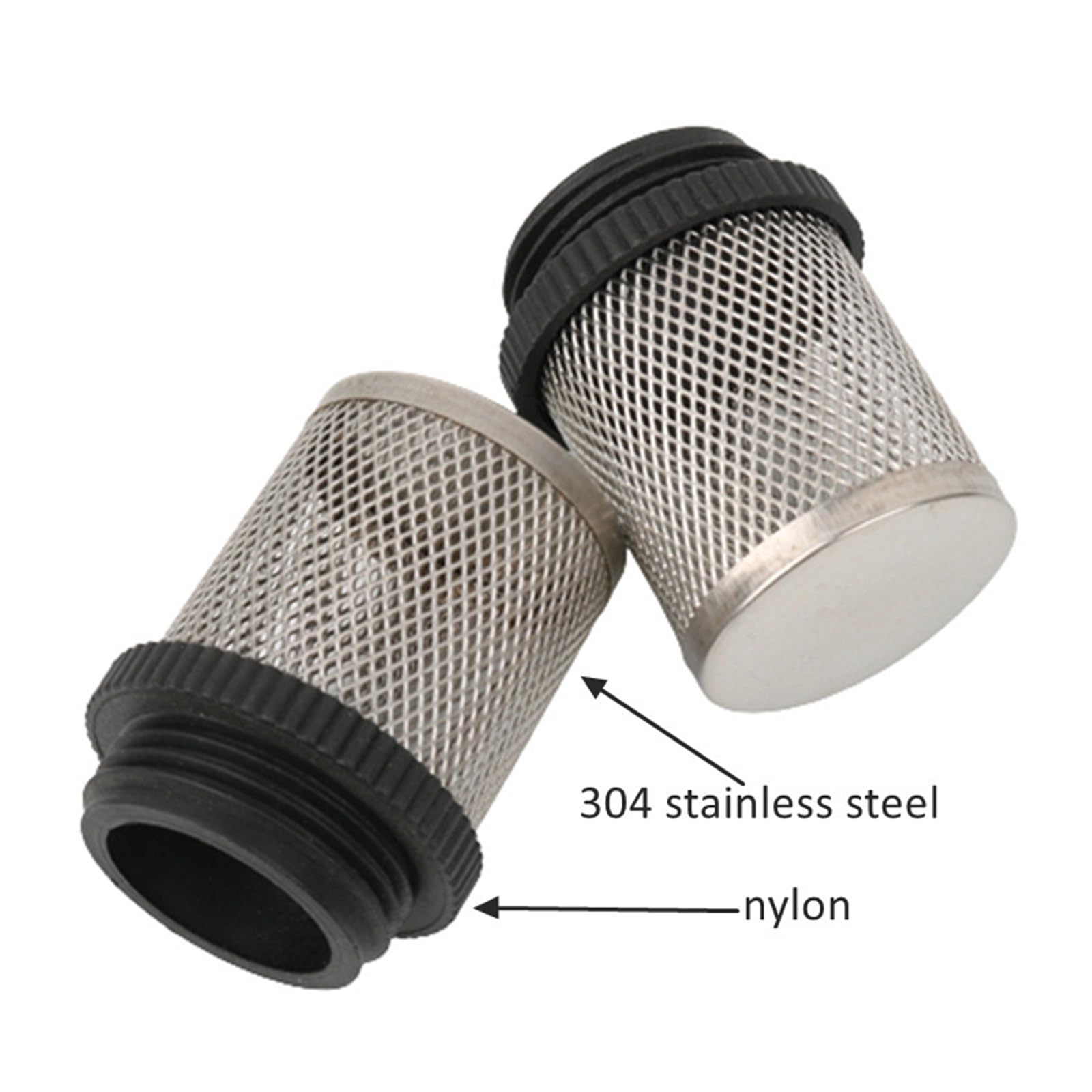 Filtro in Acciaio Inossidabile 304 for irrigazione da Giardino, Pompa 'Acqua for Acquario, Filtro con Filettatura Maschio in plastica(32mm,20 Pieces)