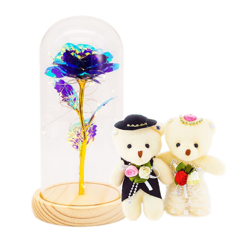 Amazon｜[デバリエ] 光る花 枯れない花 金メッキ ローズ 造花 LED