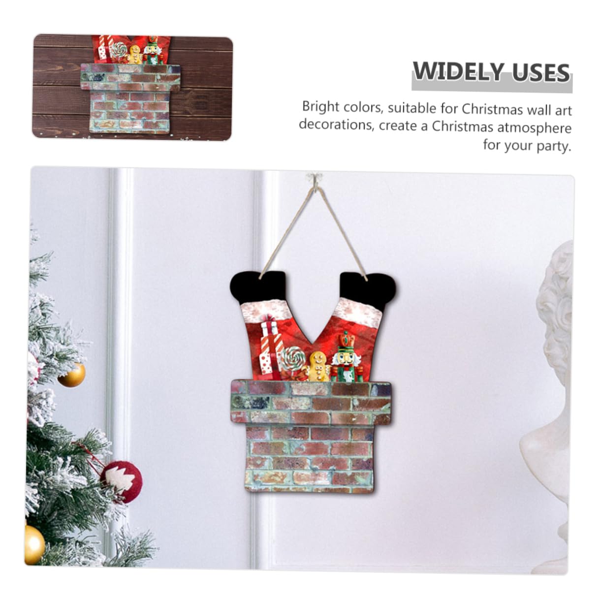 Alipis 5 Piezas De Letreros Colgantes De Chimenea De Navidad Letrero Colgante De Chimenea De Papá Noel Adorno Colgante De Navidad Decoraciones Navideñas Decoraciones De Papá Noel