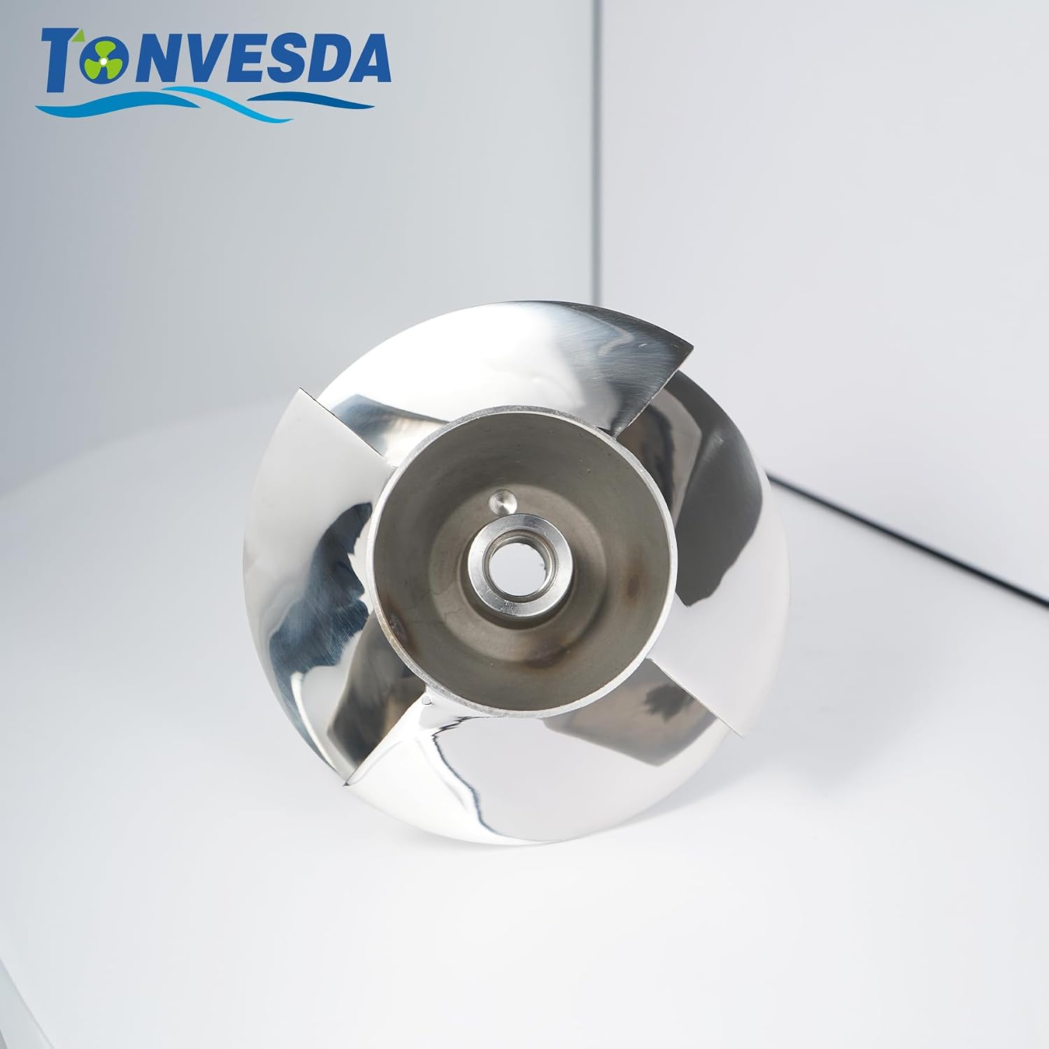Jet Ski Impeller Fit Seadoo SR-CD-12/20 GTX 4-tech Limited Supercharge 185HP GTX 4-tech Supercharge 185HP 4-Blade Polished 155.5MM Diameter