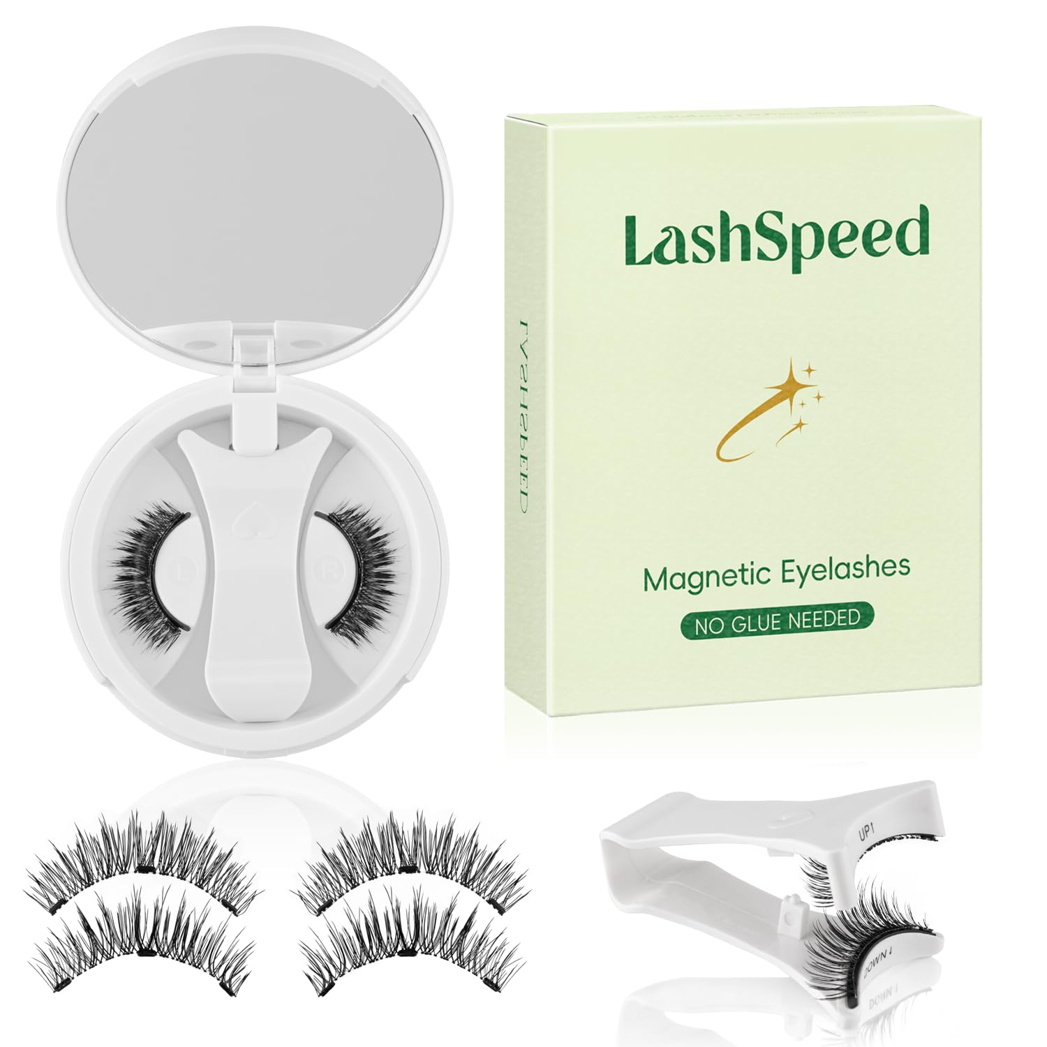 Magnetic Eyelashes with Applicator No Glue or Eyeliner Needed Reusable Natural Look Lashes Lightweight Comfortable Easy to Apply