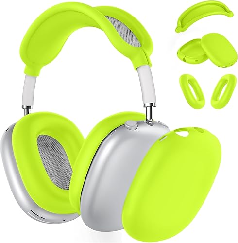 Miniatura 20 de Funda rígida para AirPods Max con modo de sueño, funda de transporte para auriculares con almohadillas de silicona para AirPods Conjunto negro y