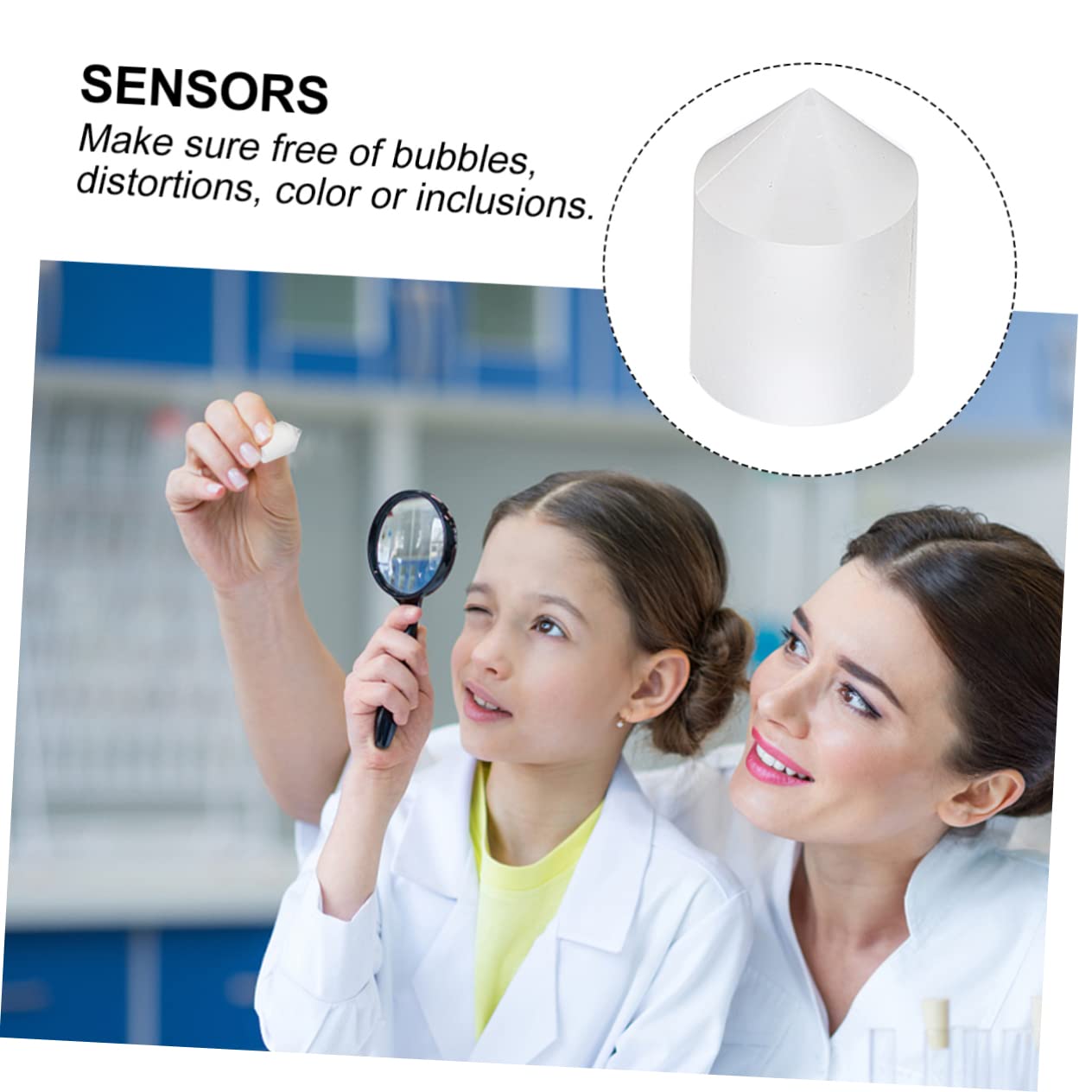 OUNONA Conical Lens Triangular Prism Glasses Optical Circular Cone Prisms Optical Teaching Prism Conical Optical Equipment Optical Triple Prism Light Refraction Prism Glass