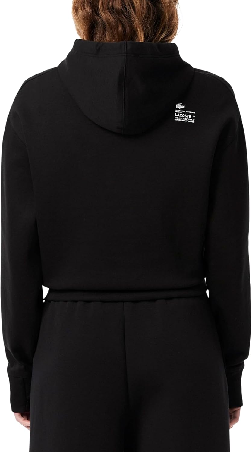 Lacoste womens Short Cut Cutton Hoodie - Image 3