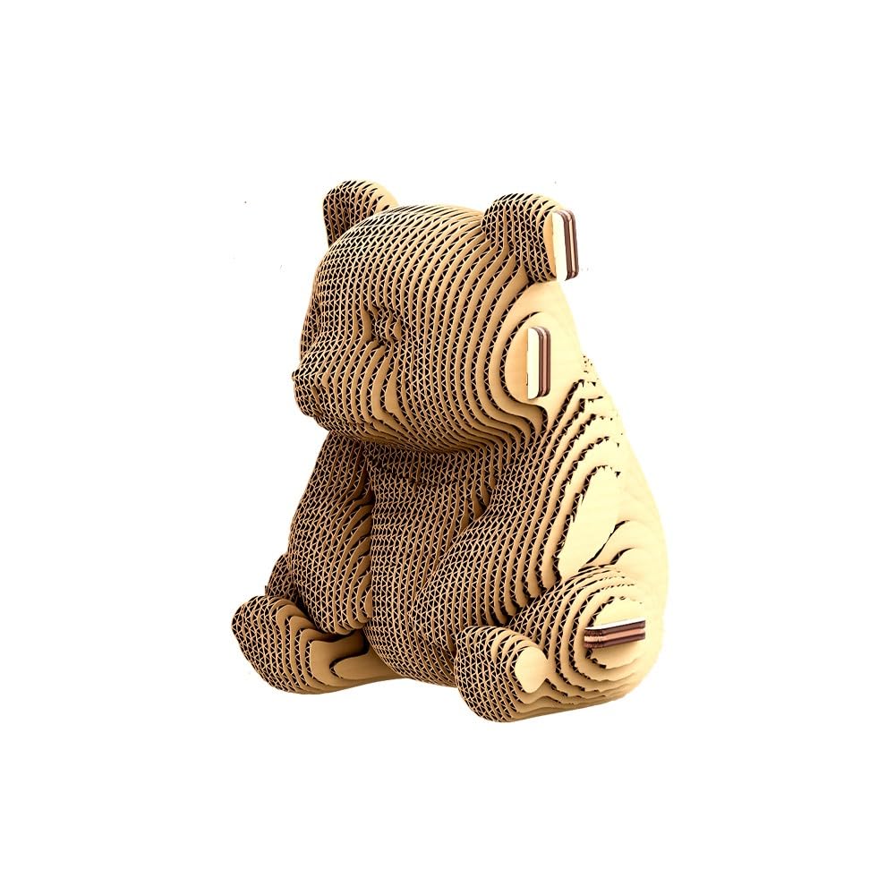 Panda Famille Puzzle 3D en Carton – Coffret 2 Maquettes | 164 Pièces – Kit Sculptures DIY à Peindre, Matériaux Recyclés, Ados & Adultes, Idée Cadeau Déco
