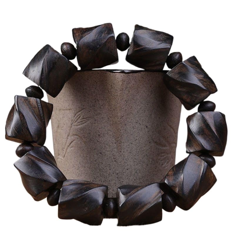 Bracelet bois d'agar sauvage Dalakan perles de seau pour la méditation