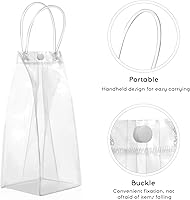 Vista 6 de Cabilock Bolsas de regalo a granel, 15 unidades, bolsas de regalo reutilizables, bolsas transparentes con asas, bolsas de regalo transparentes