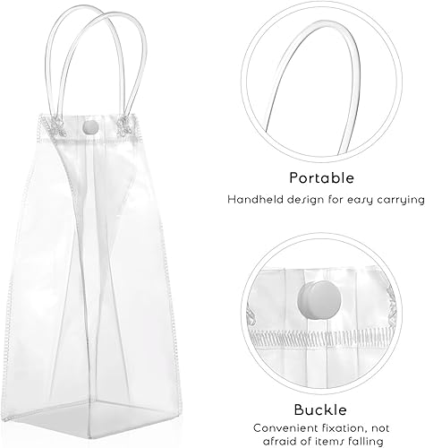 Miniatura 6 de Cabilock Bolsas de regalo a granel, 15 unidades, bolsas de regalo reutilizables, bolsas transparentes con asas, bolsas de regalo transparentes para