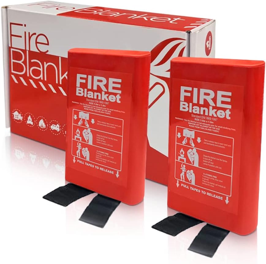 Fire Blanket Emergency for Home - Fire Suppression Blanket for Kitchen, Office, Grill Or Survival Kit - Be Prepared and Safe with A Fire Proof Flame Retardant - 39" X 39" inches.