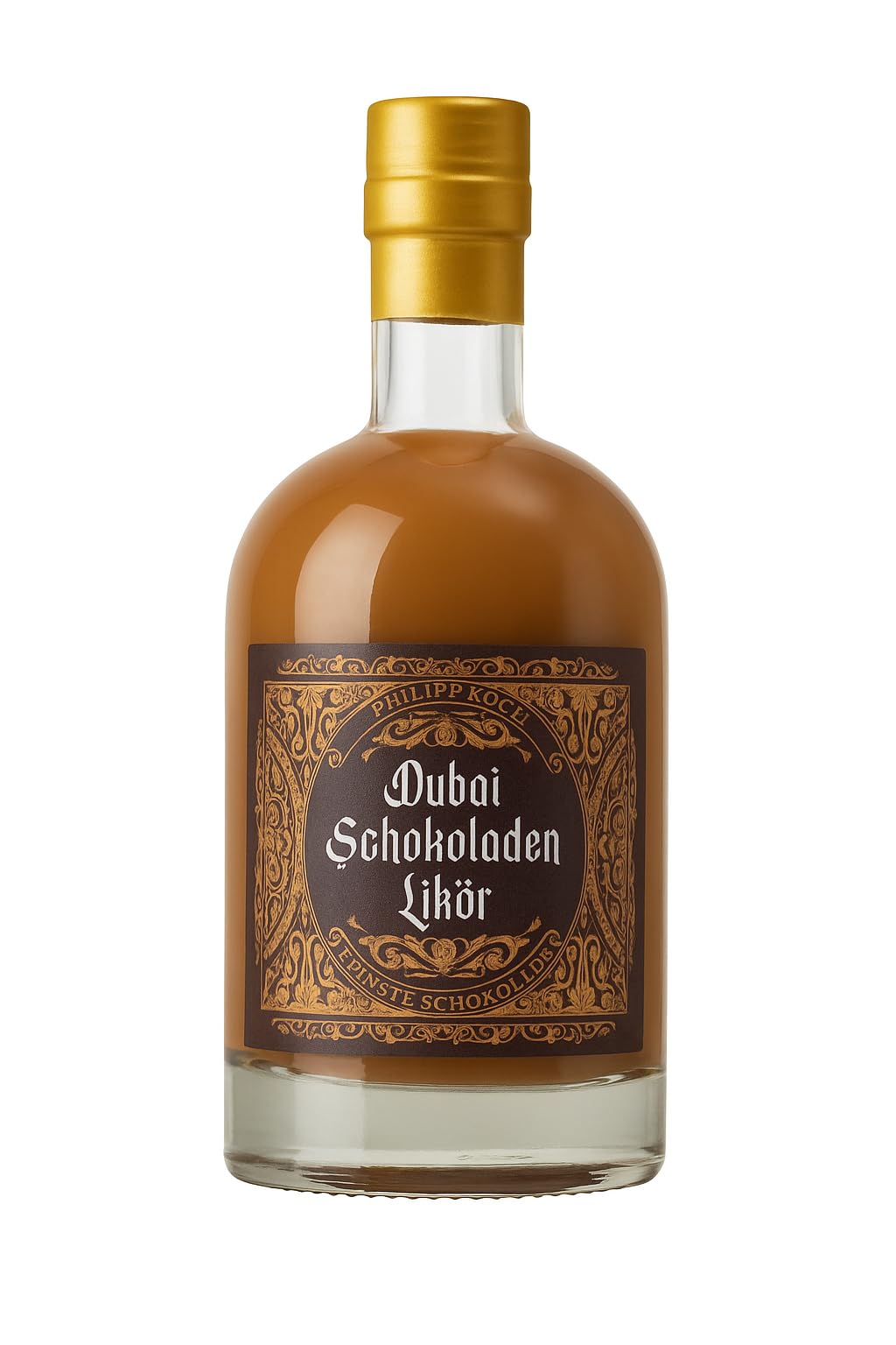 Dubai Schokolade Likör 0,5 L | Premium Schoko Pistazie Sahnelikör | Ideal als Geschenk | Original Deheck Likör im Dubai Chocolate Stil | 15% Vol.