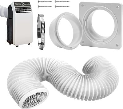 4" Portable Air Conditioner Wall Vent Kit with Exhaust Hose, Coupler & Mount Connector, Portable Ac Wall Vent Kit, Air Conditioner Replacement Parts